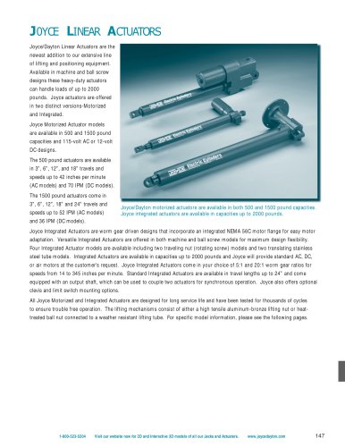 Linear Actuators Catalogs