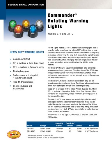 371 Commander® Rotating Warning Light