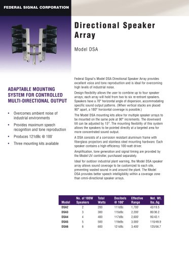 Directional Speaker Array DSA