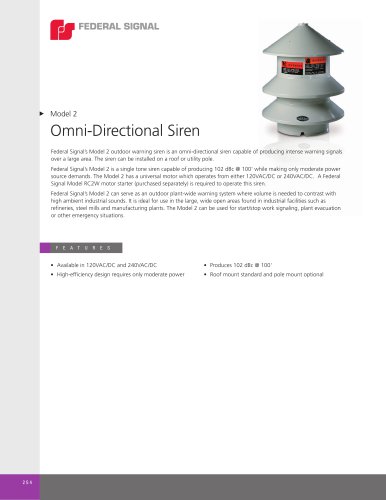 Model 2 Omni-Directional Siren