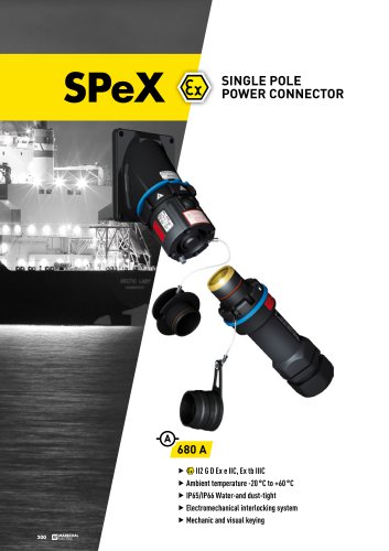 SPEX SINGLE POLE POWER CONNECTOR