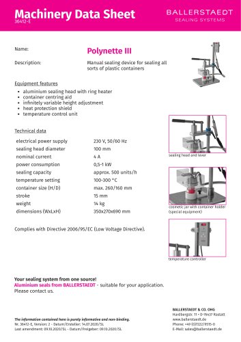 Information sheet Polynette III