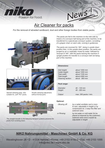 Air Cleaner for packs