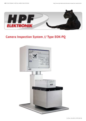 Camera Inspection System // Type EOK-PQ