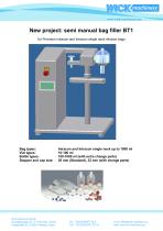 New project: semi manual bag filler BT1