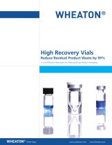 Wheaton  High Recovery Vials