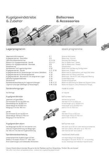 Ballscrews & Accessories